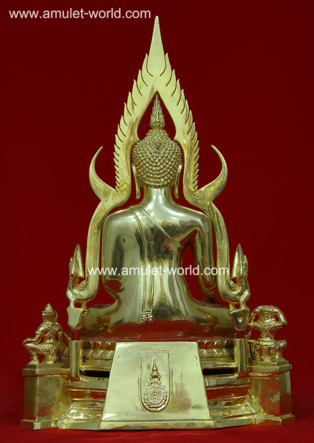 พระพุทธชินราช ภปร. กองทัพภาคที่3 ในหลวงเสด็จทรงเททอง ปี2517 ตัก 9 นิ้ว กะไหล่ทอง พร้อมครอบ 2