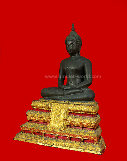 พระประธานวัดระฆังรุ่น 100 ปี พ.ศ.2515 ตัก 9 นิ้ว เนื้อนวะโลหะ  ในหลวง ร 9 ทรงเสด็จฯเททอง 1