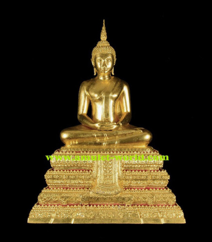 พระประธานวัดระฆังฯ รุ่น 122 ปี เนื้อโลหะปิดทอง พ.ศ.2537 ตัก 9 นิ้ว 