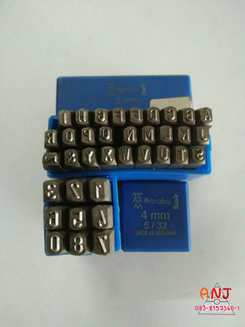 ตัวตอกตัวเลข ขนาด 4.0mm ยี่ห้อ MARABU ตัวเลขคมชัดทุกตัว