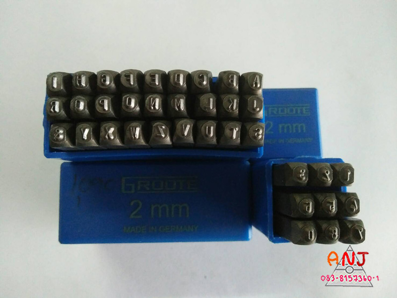 ตัวตอกตัวเลข ขนาด 2.0mm ยี่ห้อ GROOTE ตัวเลขคมชัดทุกตัว