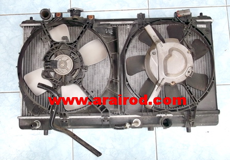 อะไหล่ MAZDA 323 PROTEGE 1.6 มาสด้า 323 โปรเทเจ้ 1.6 หม้อน้ำพร้อมพัดลม
