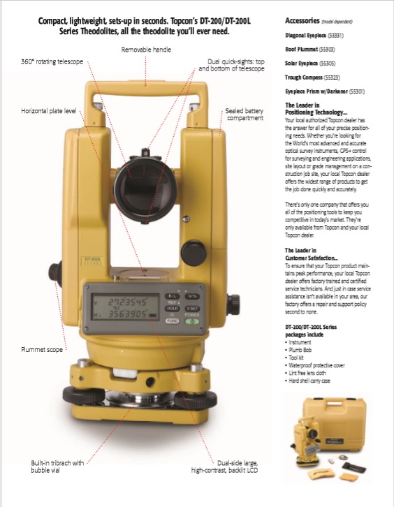 กล้องวัดมุม TOPCON รุ่น DT-205 2