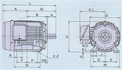 มอเตอร์ไฟฟ้า HITACHI 3 เฟส 2,4 Pole รุ่น 2 TFO-K / 3 TFO-K / 5 TFO-K 1