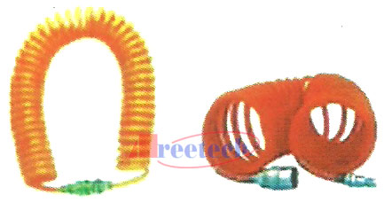 สายลมขด PUพร้อมข้อต่อลมและสปริง