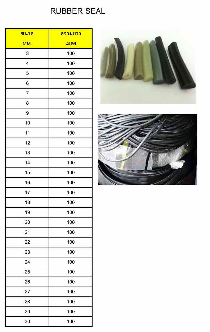 ยางเสียบ, ยางกันบาด, ยางขอบกระจก, ยางเสียบกันบาด (RUBBER SEAL) 7