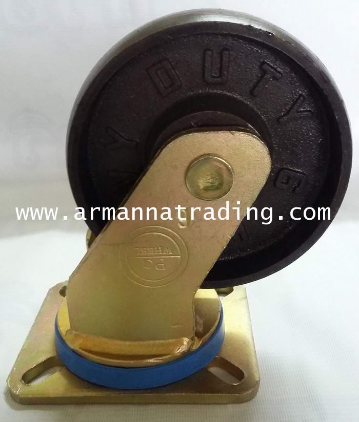 ล้อสำหรับงานหนัก, ล้อเหล็กดำ รับน้ำหนัก 300-1,200 กก.