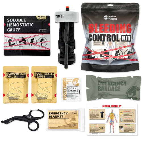 ชุดปฐมพยาบาล ห้ามเลือด RHINO RESCUE Individual Bleeding Control Kit, IFAK Trauma Kit, Military First