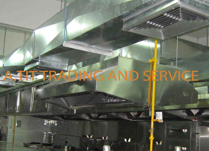 งานผลิต ติดตั้งท่อส่งลมเย็น Fresh Air ในครัว  หน้างานภัตตาคารอาหารจีน เจ็ดการ์เด้น (สาขาปิ่นเกล้า) 4