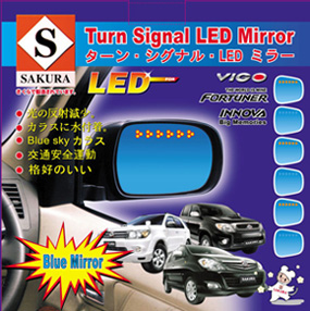 เลนส์ กระจกสีฟ้า (ตัดแสง ) พร้อมไฟเลี้ยว LED สำหรับ Toyota Vigo , Fortuner , Innova