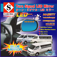 เลนส์ กระจกสีฟ้า (ตัดแสง ) พร้อมไฟเลี้ยว LED สำหรับ Toyota Hiace , Commuter , Ventury Majesty