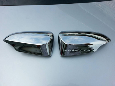ฝาครอบกระจกมองข้าง TOYOTA NEW VIOS , YARIS , ALTIS , CAMRY 2013 โครมเมียม แบบเคี้ยวล็อก  no 3M tape