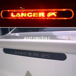 Mitsu Lancer sticker LANCER EX ติดที่ไฟท้าย สวยงามยามเบรค sticker carbon 25.5 x 1.7 cm. ฟรีค่าส่ง