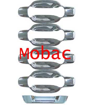 ISUZU DMAX 2002-06 เบ้ามือเปิด + เบ้ามือเปิดท้าย 4 ประตู (5 ชิ้น) SW สีชุบโครเมี่ยม