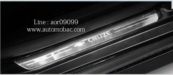 CHEVROLET CRUZE ชายบันได 4 ชิ้น ชุบโครเมี่ยม มีสกรีน