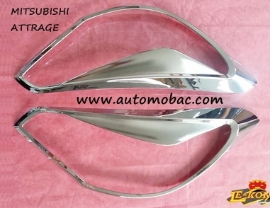 MITSUBISHI ATTRAGE ครอบไฟหน้า ชุบโครเมี่ยม LEKONE