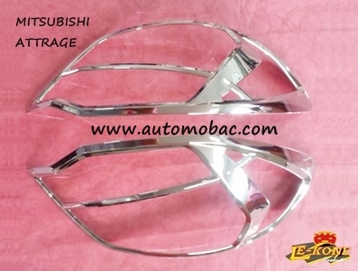 MITSUBISHI ATTRAGE ครอบไฟท้าย ชุบโครเมี่ยม LEKONE