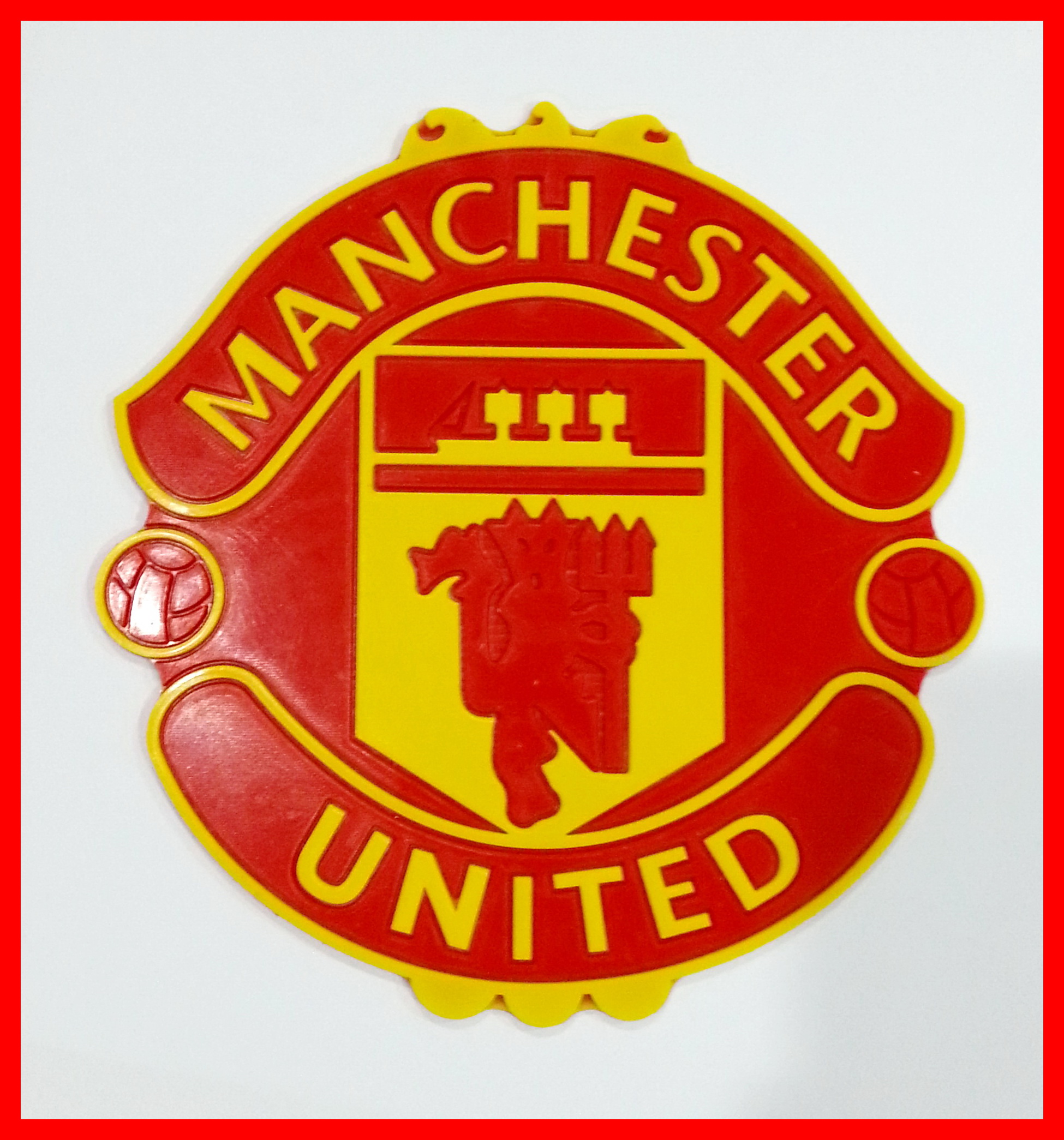 แผ่นยางกันลื่น ลาย MAN-U วางโทรศัพท์ และสิ่งของได้ size 14x14.8 cm. ส่งฟรี ลงทะเบียน ems+20