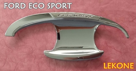 FORD ECO SPORT เบ้ามือเปิด ทรงมีปีกบน มีสกรีน งานโครเมี่ยม ยี่ห้อ Lekone