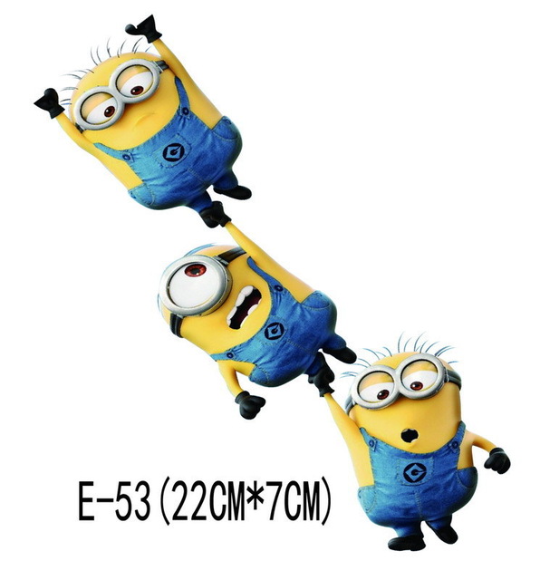Sticker ติดรถ รูป Despicable Me Minions 22x7 cm วัสดุสะท้อนแสง ส่งฟรี ลทบ. ems เพิ่ม 20