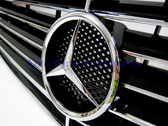 Auto Pro. กระจังหน้าสปอร์ตสีดำพร้อมกรอบโครเมี่ยมรถเบนซ์ W211 รุ่น 4 ประตู E200 E220 E320 E350 E500 E 4