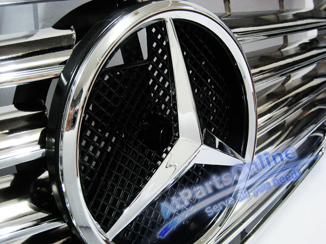 Auto Pro. กระจังหน้าสปอร์ตโครเมี่ยม ดาวกลาง Entire Chrome Star Type รถเบนซ์ Mercedes-Benz W126 1
