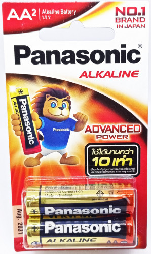 ถ่านอัลคาไลน์ Panasonic Alkaline LR6T/2B AA 2 ก้อน ออกใบกำกับภาษีได้