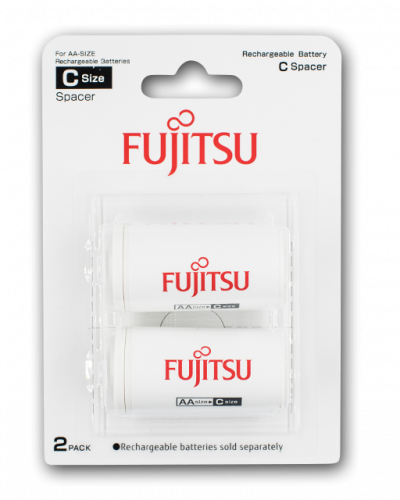 Fujitsu Adaptor C - size แปลง ถ่าน size AA เป็น Size C (ก้อนกลาง) แพค 2 ก้อน ออกใบกำกับภาษีได้