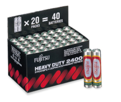 ถ่านคาร์บอนซิงค์ HD R03(2S) AAA แพ็ค2ก้อน fujitsu heavy duty 1 กล่อง ออกใบกำกับภาษีได้