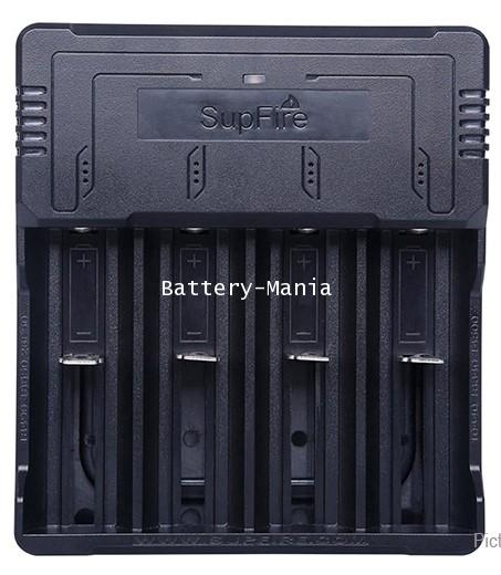 เครื่องชาร์จ SupFire AC46 USB charger 4 slot 18650 rechargeable battery charger, 26650, 16340