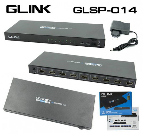 G-Link HDMI SPLITTER 1:8 Port แยกสัญญาณ 1 ออก 8 รุ่น GLSP-014 ออกใบกำกับภาษีได้