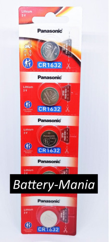ถ่านกระดุม Panasonic CR1632 pack 5 ก้อน ของแท้ ล้านเปอร์เซนต์ ซื้อเป็น pack ประหยัดกว่าเห็น ๆ 1