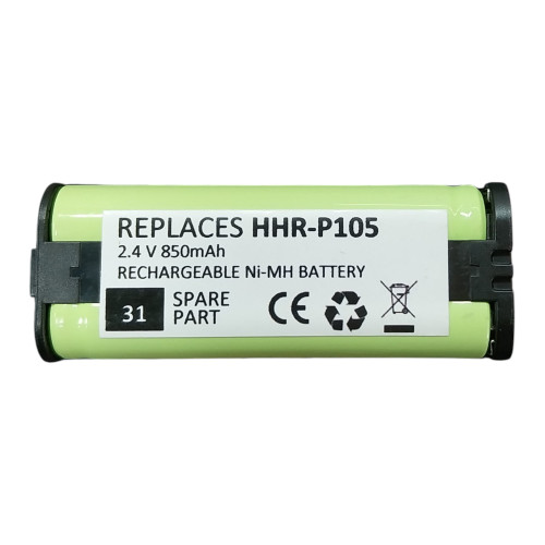 แบตเตอรี่ โทรศัพท์ไร้สาย Replacement ทดแทนรุ่น HHR-P105 (TYPE 31) ออกใบกำกับภาษีได้