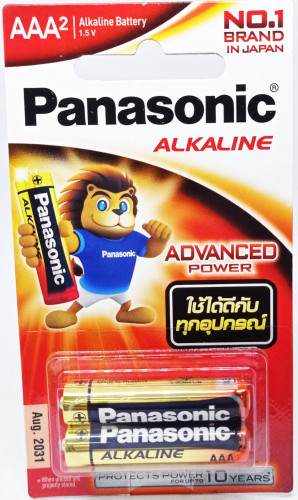 ถ่านอัลคาไลน์ Panasonic Alkaline LR03T/2B AAA 2 ก้อน ออกใบกำกับภาษีได้