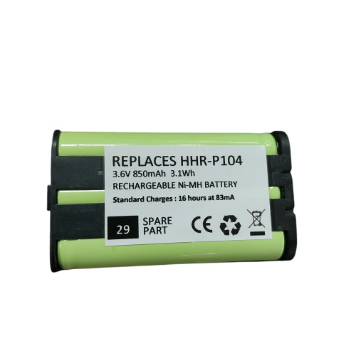 แบตเตอรี่ โทรศัพท์ไร้สาย Replacement ทดแทนรุ่น HHR-P104 (TYPE 29) ออกใบกำกับภาษีได้