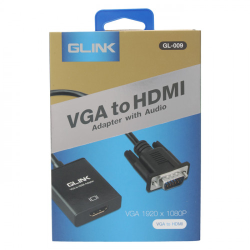 GLINK ตัวแปลงสัญญาณ VGA ตัวผู้ เป็น HDMI ตัวเมีย รุ่น GL-009 ออกใบกำกับภาษีได้