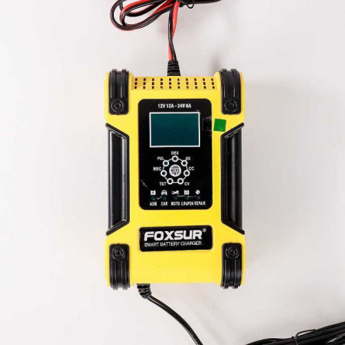 FBC122412D FOXSUR Battery Charger เครื่องชาร์จแบตเตอรี่ รถยนต์ รถ