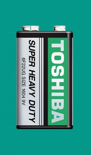 ถ่านคาร์บอนซิงค์ 9V Toshiba Super Heavy Duty 1 ก้อน