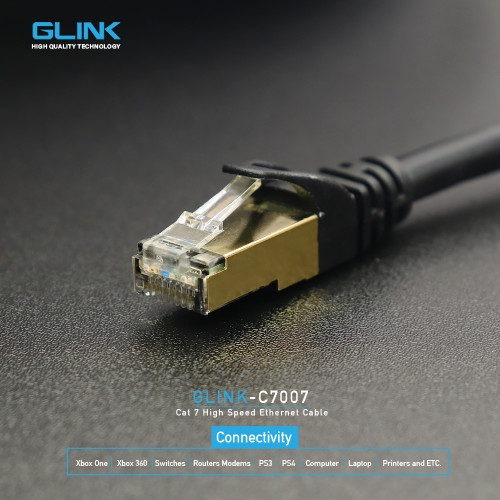 Glink Cable Lan Cat7 Outdoor Ethernet Network 10Gps สายแลนสำเร็จรูปพร้อมใช้งาน 40M ออกใบกำกับภาษีได้