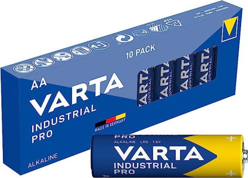 ถ่านอัลคาไลน์ AA แพ็ค 10 ก้อน Varta Alkaline INDUSTRIAL PRO Made In Germany ออกใบกำกับภาษีได้