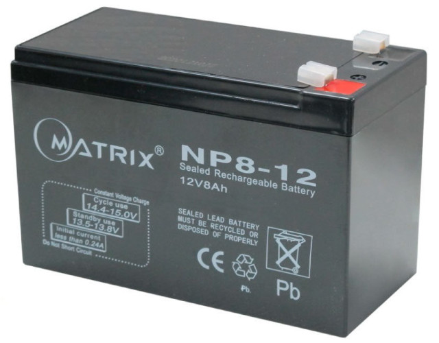 SLA Battery Matrix 12V 8AH แบตเตอรี่แห้ง ออกใบกำกับภาษีได้ 2