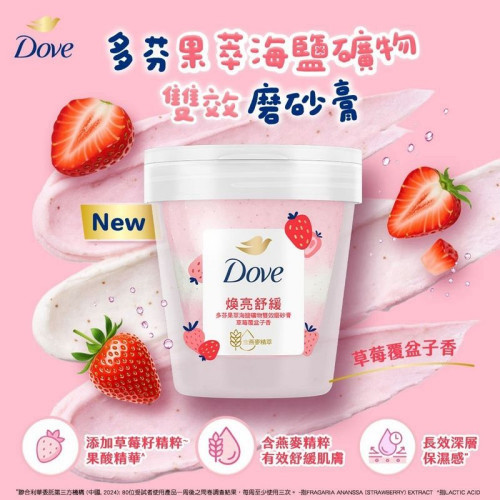 สครับ Dove กลิ่นสตรอว์เบอร์รี & ราสเบอร์รี!