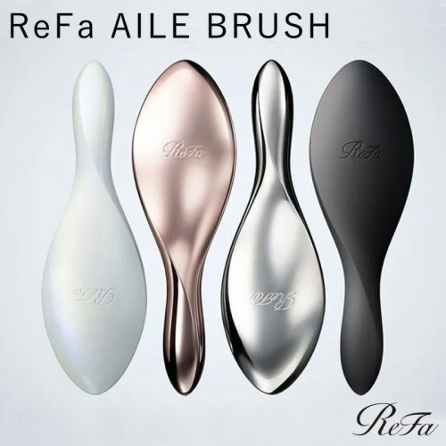  ReFa AILE BRUSH มี 4 สีสุดหรูให้เลือก Rose Gold / Matte Black / Silver / Pearl White