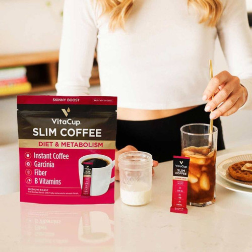  VitaCup Slim Instant Coffee Packets, Boost Diet & Metabolism ถุง 30 ซอง