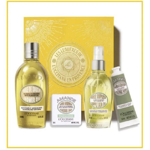 LOCCITANE ALMOND BODY SKINCARE GIFT DUO SET 4 ชิ้น