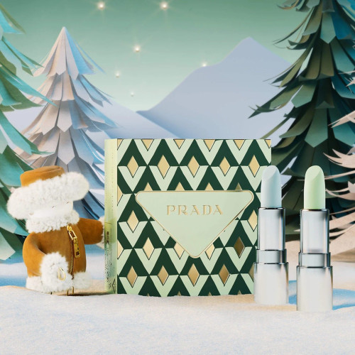  Prada Beauty  Mini Hydrating Lip Balm Holiday Gift Set 1.3g * 2 แท่ง