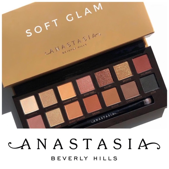 Anastasia Beverly Hills Soft Glam Palette พาเลทอายแชโดว์ 14 สี กล่องกำมะหยี่น้ำตาลทองรุ่นใหม่
