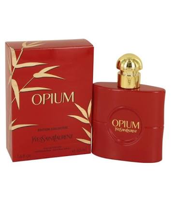 น้ำหอม Yves Saint Laurent Opium Eau De Parfum Spray edition collector 90 ml.แดงล้วนฝาทอง