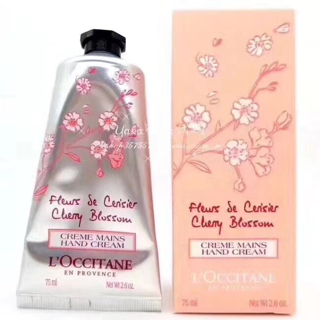 L\'occitane en provence cherry blossom hand cream 75 ml.งานจริงตามภาพถ่าย