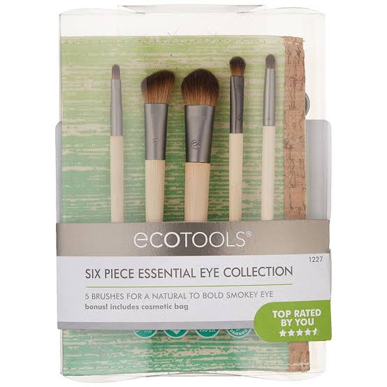 EcoTools 6 Piece Essential Eye Brush Set เซตแปรงแต่งตา 5 ชิ้น+กระเป๋า เก็บแปรงขนาดกะทัดรัด